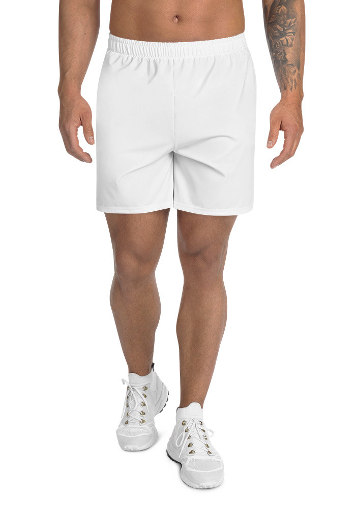 332 Men's Athletic Long Shorts (Black Stitch) (Design 360) - Image 1