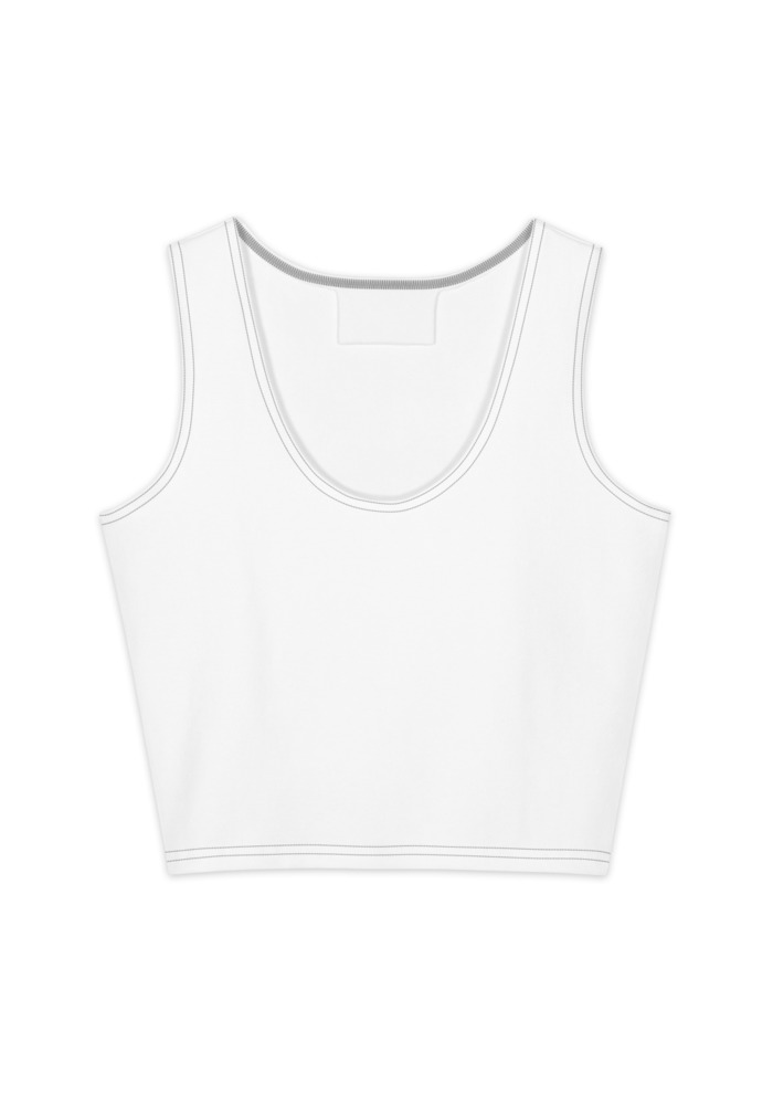 1474 Women's SoftTouch Crop Top (Black Stitch) (Design 360) - Image 1