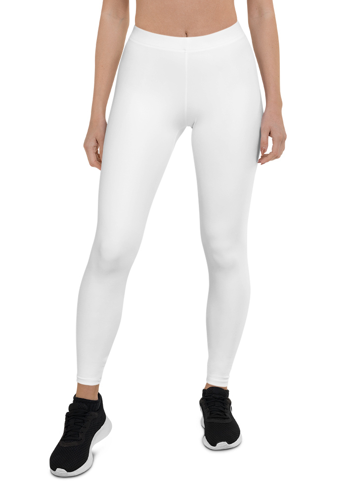 189 Women's Everyday Leggings (White Stitch) (Design 360) - Image 1