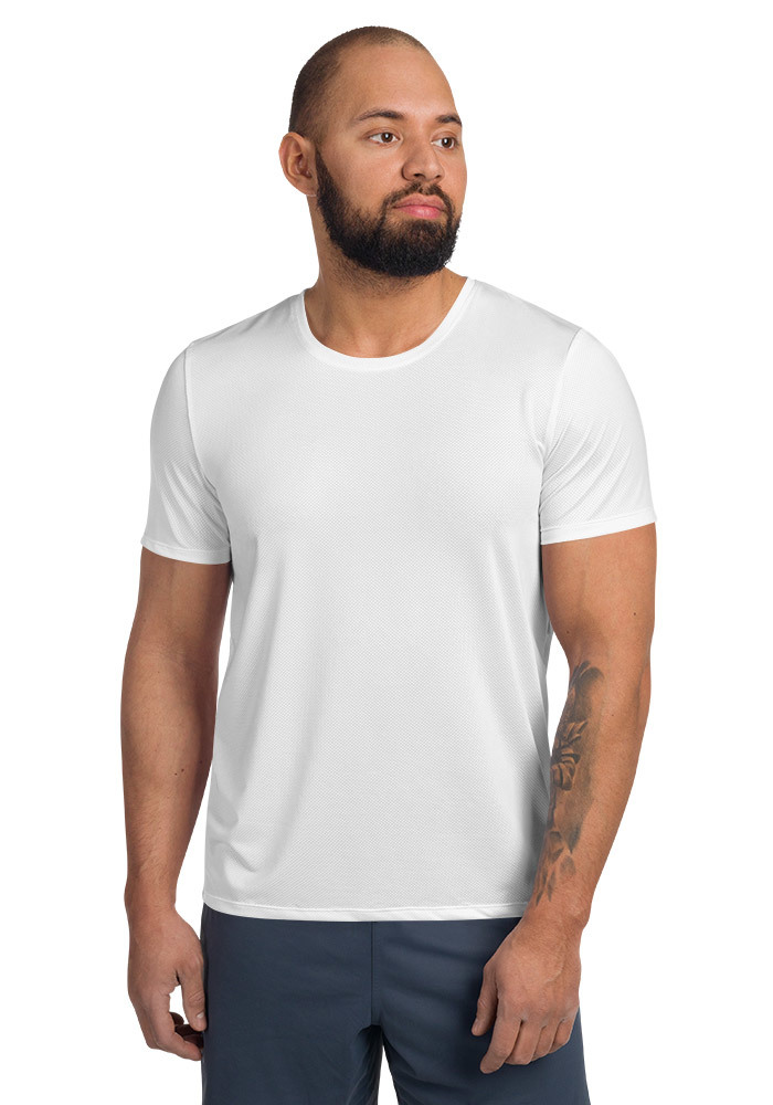 328 Men's Athletic T-Shirt (Black Stitch) (Design 360) - Image 1